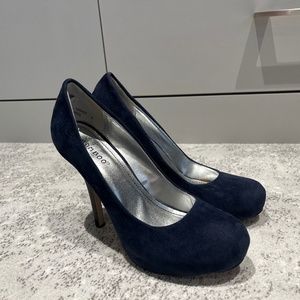 Navy Suede Pumps